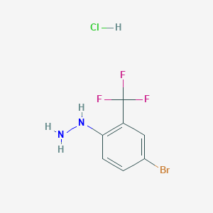 molecular formula C7H7BrClF3N2 B1523743 [4-Bromo-2-(trifluoromethyl)phenyl]hydrazine hydrochloride CAS No. 221092-41-7