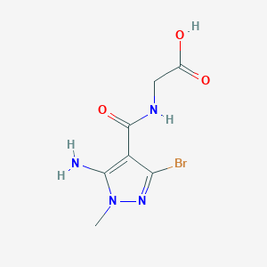 2-[(5-amino-3-bromo-1-methyl-1H-pyrazol-4-yl)formamido]acetic acid