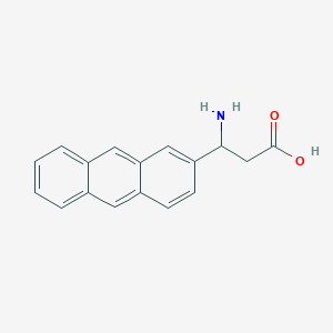 molecular formula C17H15NO2 B15237528 3-Amino-3-(2-anthryl)propanoic acid 