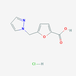 5-(1H-pyrazol-1-ylmethyl)furan-2-carboxylic acid hydrochloride