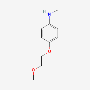 molecular formula C10H15NO2 B1523762 4-(2-methoxyethoxy)-N-methylaniline CAS No. 1178243-33-8