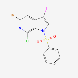 5-Bromo-7-chloro-3-iodo-1-(phenylsulfonyl)-1H-pyrrolo[2,3-c]pyridine