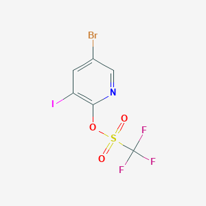 molecular formula C6H2BrF3INO3S B1523771 5-Bromo-3-iodopyridin-2-yl trifluoromethanesulfonate CAS No. 1261365-85-8