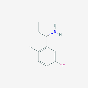 molecular formula C10H14FN B15237715 (S)-1-(5-Fluoro-2-methylphenyl)propan-1-amine 