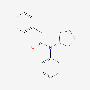 molecular formula C19H21NO B1523774 N-cyclopentyl-N,2-diphenylacetamide CAS No. 1269152-49-9