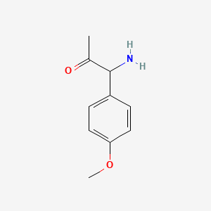 molecular formula C10H13NO2 B15237762 1-Amino-1-(4-methoxyphenyl)acetone 