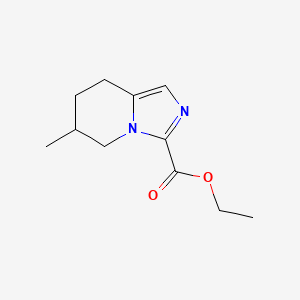 molecular formula C11H16N2O2 B15237797 Ethyl 6-methyl-5,6,7,8-tetrahydroimidazo[1,5-A]pyridine-3-carboxylate 