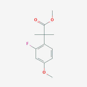 molecular formula C12H15FO3 B15237828 Methyl 2-(2-fluoro-4-methoxyphenyl)-2-methylpropanoate 