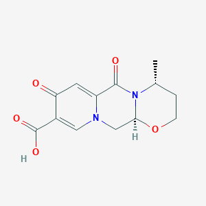 molecular formula C13H14N2O5 B15237845 (3S,7R)-7-methyl-9,12-dioxo-4-oxa-1,8-diazatricyclo[8.4.0.03,8]tetradeca-10,13-diene-13-carboxylic acid 