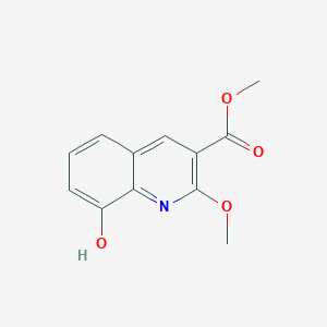 molecular formula C12H11NO4 B15237857 Methyl 8-hydroxy-2-methoxyquinoline-3-carboxylate 