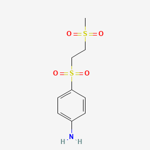 molecular formula C9H13NO4S2 B1523786 4-(2-Methanesulfonylethanesulfonyl)aniline CAS No. 98960-57-7