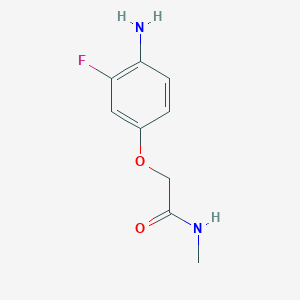 molecular formula C9H11FN2O2 B1523793 2-(4-amino-3-fluorophenoxy)-N-methylacetamide CAS No. 1249832-44-7