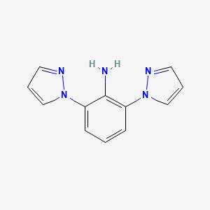 molecular formula C12H11N5 B1523799 2,6-双(1H-吡唑-1-基)苯胺 CAS No. 1269151-36-1
