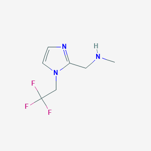 molecular formula C7H10F3N3 B1523802 甲基({[1-(2,2,2-三氟乙基)-1H-咪唑-2-基]甲基})胺 CAS No. 1251924-25-0