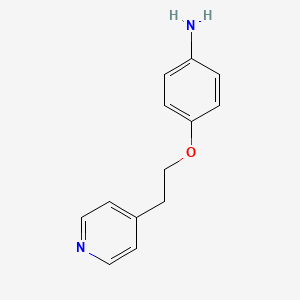 molecular formula C13H14N2O B1523803 4-[2-(Pyridin-4-yl)ethoxy]aniline CAS No. 1183036-74-9