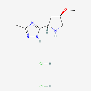 molecular formula C8H16Cl2N4O B15238030 3-[(2S,4R)-4-methoxypyrrolidin-2-yl]-5-methyl-1H-1,2,4-triazole;dihydrochloride 
