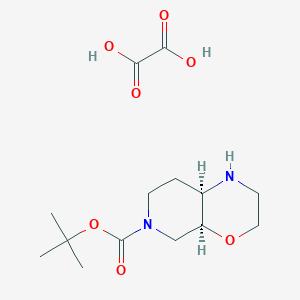 molecular formula C14H24N2O7 B15238061 tert-butyl (4aS,8aR)-1,2,3,4a,5,7,8,8a-octahydropyrido[3,4-b][1,4]oxazine-6-carboxylate;oxalic acid 