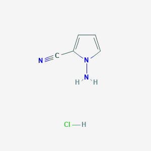molecular formula C5H6ClN3 B1523808 1-Amino-1H-pyrrole-2-carbonitrile hydrochloride CAS No. 937046-97-4