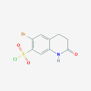 molecular formula C9H7BrClNO3S B1523809 6-Bromo-2-oxo-1,2,3,4-tetrahydroquinoline-7-sulfonyl chloride CAS No. 1269151-27-0