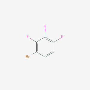 molecular formula C6H2BrF2I B1523811 1-溴-2,4-二氟-3-碘苯 CAS No. 1208075-99-3