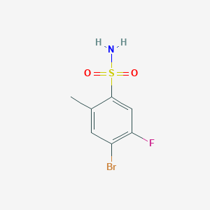 molecular formula C7H7BrFNO2S B1523815 4-Bromo-5-fluoro-2-methylbenzenesulfonamide CAS No. 1208076-61-2