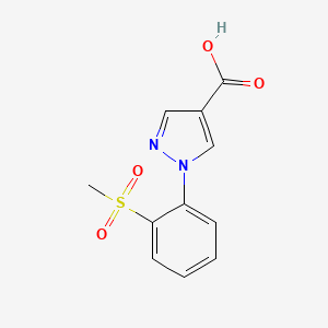 molecular formula C11H10N2O4S B1523816 1-(2-methanesulfonylphenyl)-1H-pyrazole-4-carboxylic acid CAS No. 1269151-16-7