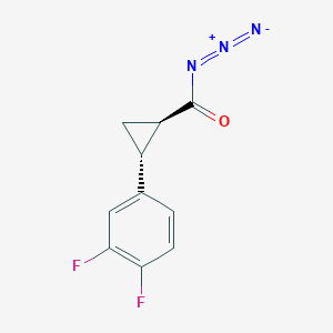 molecular formula C10H7F2N3O B152382 (1R,2R)-2-(3,4-二氟苯基)-环丙烷甲酰叠氮化物 CAS No. 378236-67-0