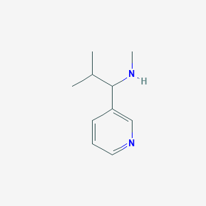 molecular formula C10H16N2 B1523825 Methyl[2-methyl-1-(pyridin-3-yl)propyl]amine CAS No. 1184125-38-9