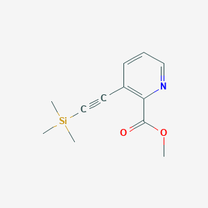 molecular formula C12H15NO2Si B1523827 Methyl 3-[2-(trimethylsilyl)ethynyl]pyridine-2-carboxylate CAS No. 219623-03-7