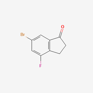 molecular formula C9H6BrFO B1523837 6-bromo-4-fluoro-2,3-dihydro-1H-inden-1-one CAS No. 881189-74-8