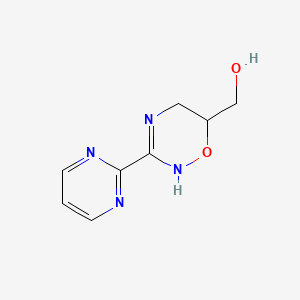molecular formula C8H10N4O2 B1523849 [3-(pyrimidin-2-yl)-5,6-dihydro-4H-1,2,4-oxadiazin-6-yl]methanol CAS No. 1251922-65-2