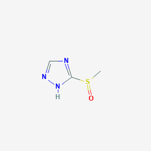 molecular formula C3H5N3OS B1523850 3-methanesulfinyl-4H-1,2,4-triazole CAS No. 1258639-46-1