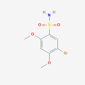 molecular formula C8H10BrNO4S B1523852 5-Bromo-2,4-dimethoxybenzene-1-sulfonamide CAS No. 1305712-95-1