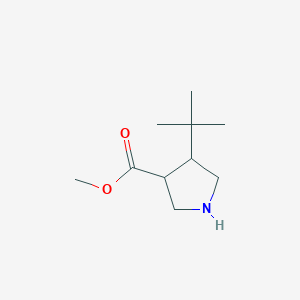 molecular formula C10H19NO2 B15238879 Methyl 4-tert-butylpyrrolidine-3-carboxylate 