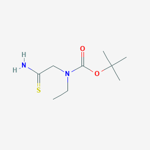 molecular formula C9H18N2O2S B1523907 tert-butyl N-(carbamothioylmethyl)-N-ethylcarbamate CAS No. 1249334-34-6