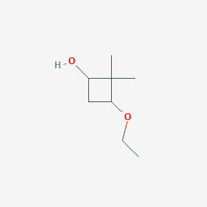 molecular formula C8H16O2 B1523908 3-Ethoxy-2,2-dimethylcyclobutan-1-ol CAS No. 13338-72-2