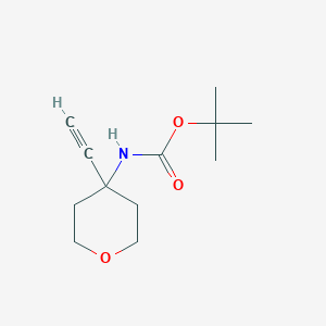molecular formula C12H19NO3 B15239128 tert-butyl N-(4-ethynyloxan-4-yl)carbamate 