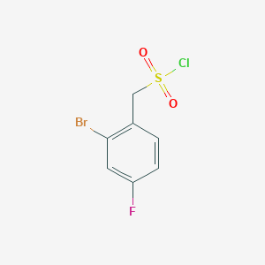 molecular formula C7H5BrClFO2S B1523914 (2-Bromo-4-fluorophenyl)methanesulfonyl chloride CAS No. 1178315-16-6