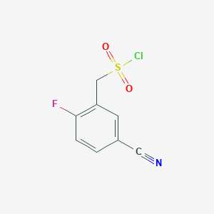 molecular formula C8H5ClFNO2S B1523915 (5-Cyano-2-fluorophenyl)methanesulfonyl chloride CAS No. 1258651-01-2