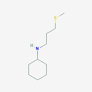 molecular formula C10H21NS B15239443 N-[3-(Methylsulfanyl)propyl]cyclohexanamine 