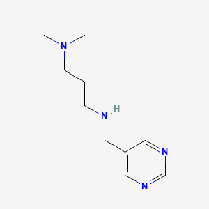 molecular formula C10H18N4 B15239499 [3-(Dimethylamino)propyl](pyrimidin-5-ylmethyl)amine 