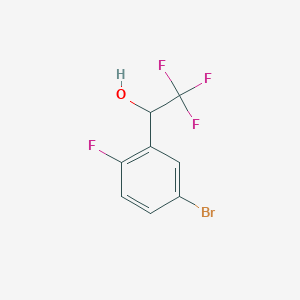 molecular formula C8H5BrF4O B1523951 1-(5-Bromo-2-fluorophenyl)-2,2,2-trifluoroethan-1-ol CAS No. 1039827-16-1