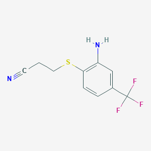 3-{[2-Amino-4-(trifluoromethyl)phenyl]sulfanyl}propanenitrile