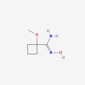 molecular formula C6H12N2O2 B15239580 N'-Hydroxy-1-methoxycyclobutane-1-carboximidamide 