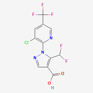 1-[3-chloro-5-(trifluoromethyl)pyridin-2-yl]-5-(difluoromethyl)-1H-pyrazole-4-carboxylic acid