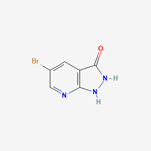 molecular formula C6H4BrN3O B1523980 5-bromo-1H,2H,3H-pyrazolo[3,4-b]pyridin-3-one CAS No. 1086064-44-9