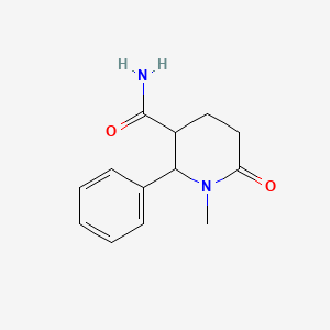 1-Methyl-6-oxo-2-phenylpiperidine-3-carboxamide