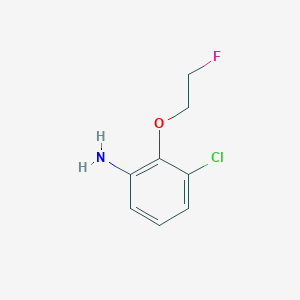 molecular formula C8H9ClFNO B15239885 3-Chloro-2-(2-fluoroethoxy)aniline 