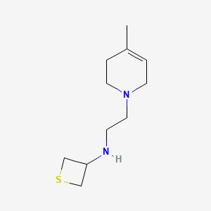 molecular formula C11H20N2S B15239998 N-[2-(4-Methyl-1,2,3,6-tetrahydropyridin-1-yl)ethyl]thietan-3-amine 