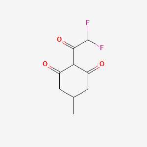 molecular formula C9H10F2O3 B15240055 2-(2,2-Difluoroacetyl)-5-methylcyclohexane-1,3-dione 